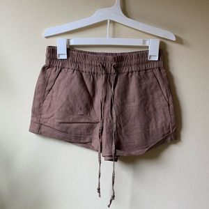 Urban Daizy Brown Linen Shorts, size small